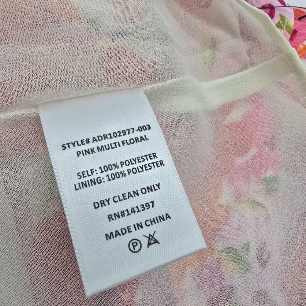 ASTR Floral Ruffle Mini Slip Dress XL Pink Orange Spring - Picture 10 of 11